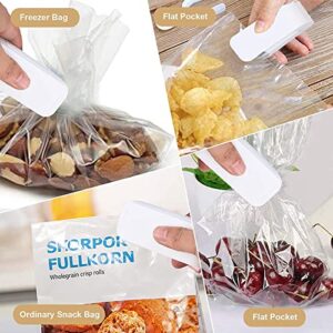 Mini Bag Sealer Heat Seal,Mini Bag Sealer,Portable Bag Sealer,Handheld Mini Heat Sealer for Snack Fresh Bag Food Storage (White)