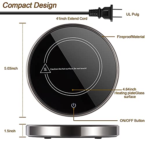 Coffee Mug Warmer, JYYRC Coffee Warmer for Desk, Electric Coffee Warmer for Office Home Use Beverage Warmer for Heating Coffee, Beverage, Milk, Tea and Hot Chocolate