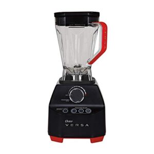 oster versa professional power blender | 1400 watts | stainless steel blade | low profile jar | perfect for smoothies, soups, black