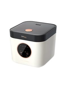 rice cooker, mini rice cooker with keep warm, 3 cups (uncooked), smart fuzzy logic, 24-h delay timer, nonstick inner pot, for soft white rice, brown rice, sushi, porridge (small)