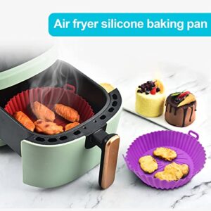 3Pack Silicone Air Fryer Liners,6.5inch Air Fryer Silicone Pot,Air Fryer Silicone Baking Tray Easy Cleaning,Reusable Air Fryer Pot Air Fryer Inserts For Oven Microwave Crockpot Liner Accessories