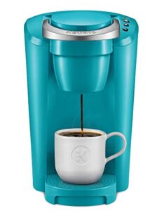 k-compact single-serve k-cup pod coffee maker, 36 ounces, turquoise