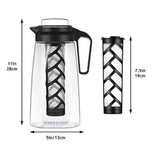 IPARTS EXPERT Cold Brew Coffee Maker, 68oz/2L Ice Coffee Makers - BPA Free and Removable Mesh Filter, Durable Shatterproof Plastic Ice Coffee Tea Maker Pitcher