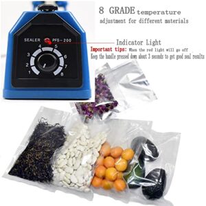 16 inch Impulse Heat Sealer Manual Bags Sealer Heat Sealing Machine Poly Bag Heat Sealer Sealing Machine for Plastic Bags PE PP Bags with Extra Replace Element Grip