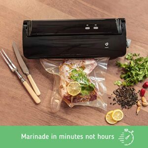 Vacuum Sealer Bags. 100 Gallon Bags 11x16 Inch. Commercial Grade Food Saving Bags. BPA Free. Compatible with Foodsaver, Perfect for Sous Vide.