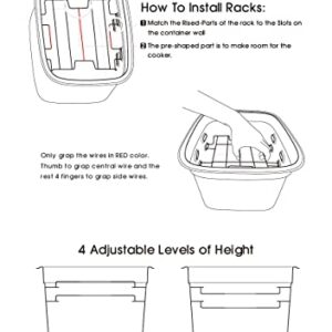 EVERIE Sous Vide Container 12 Quarts with Collapsible Hinge Lid and Removable Built-in Rack Compatible with Anova Nano AN400 and AN500-US00 and Instant Pot and Breville Joule Sous Vide Cooker