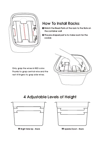 EVERIE Sous Vide Container 12 Quarts with Collapsible Hinge Lid and Removable Built-in Rack Compatible with Anova Nano AN400 and AN500-US00 and Instant Pot and Breville Joule Sous Vide Cooker