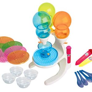 Dippin Dots Frozen Dot Maker, Includes 6 trays, 4 bowls, 4 spoons, 2 pop pens, Instructions, Enjoy Dippin Dots at home, Use any soda, juice or milk, Freezes in 2 hours, Easy to use, Great gift