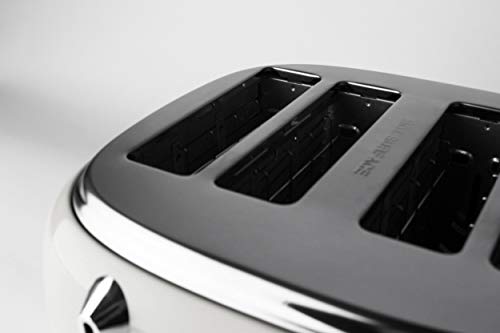 Haden 75013 Heritage 4 Slice Toaster, Wide Slot with Removable Crumb Tray and Settings, Ivory