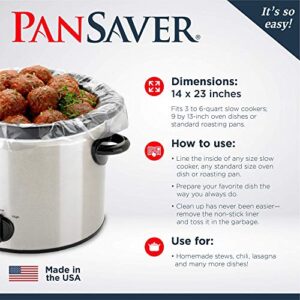 PanSaver EZ Clean Multiuse Cooking Bags and Slow Cooker Liners, 50 Count