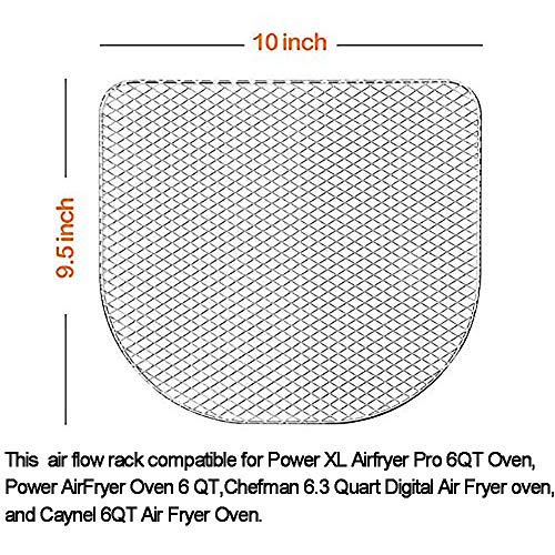 5 Pieces Dehydrator Racks Compatible for 6QT Power Air Fryer Oven,Chefman, Caynel, Air Flow Racks,Dehydrate Fruits and Meats,Air Fryer Oven Accessories