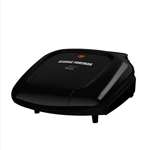 George Foreman GR0040B 2-Serving Classic Plate Grill, Black