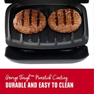 George Foreman GR0040B 2-Serving Classic Plate Grill, Black