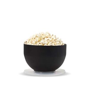 W&P Microwave Silicone Popcorn Popper Maker | Black | Collapsible Bowl w/ Built In Measuring Cup, BPA Free, Eco-Friendly, Waste Free, 9.3 Cups of Popped Popcorn