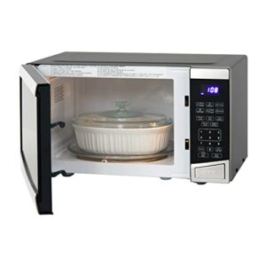 Avanti MT09V3S Microwave Oven 900-Watts Compact with 10 Power Levels and 6 Pre Cooking Settings, Speed Defrost, Electronic Control Panel and Glass Turntable, 0.9 cubic feet, Stainless Steel