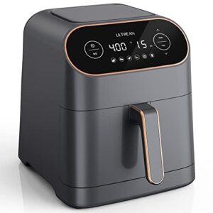 9-quart 6-in-1 electric hot air fryer oven, large family size oilless cooker with lcd touch control panel and nonstick basket – etl certified, 1750w