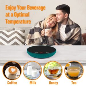 JulyPanny 8H Auto Shut Off 1-12H Timer Candle Warmer Coffee Mug Warmer, Cup Warmer for Desk with 2 Temperature Control Settings 122/140℉ Candle Warmer Plate Heating Coffee Tea Candle