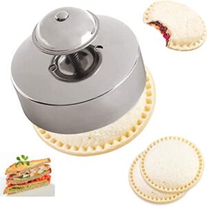 Sandwich Sealer, Sandwich Cutter and Sealer, Food-Grade 304 Stainless Steel Sandwich Sealer, Bread spring die sandwich thawing sealer baking die , Uncrustable Sandwich Maker/PBJ Cutter