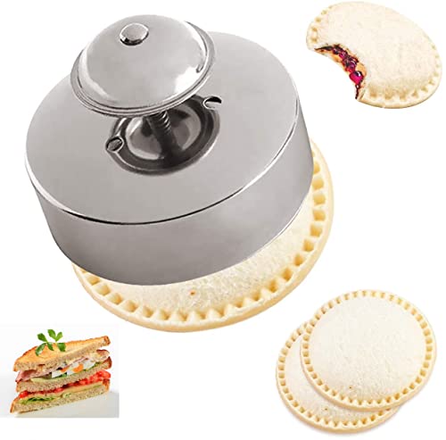 Sandwich Sealer, Sandwich Cutter and Sealer, Food-Grade 304 Stainless Steel Sandwich Sealer, Bread spring die sandwich thawing sealer baking die , Uncrustable Sandwich Maker/PBJ Cutter