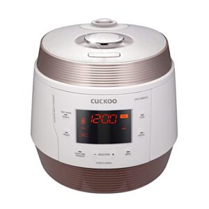 cuckoo cmc-qsb501s | 5qt. premium 8-in-1 electric pressure cooker | 10 menu options: slow cooker, sauté, steamer, yogurt, soup maker & more, stainless steel inner pot, made in korea | white/copper