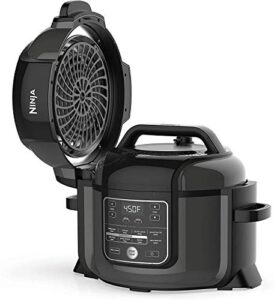 ninja op350co foodi 9-in-1 pressure, broil, dehydrate, slow cooker, air fryer, and more, with 6.5 quart capacity and a high gloss finish (black) – renewed