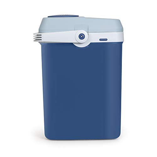 K-Box Electric Cooler and Warmer for Car and Home - 34 Quart (32 Liter) - Dual 110V AC House and 12V DC Vehicle Plugs (Blue)