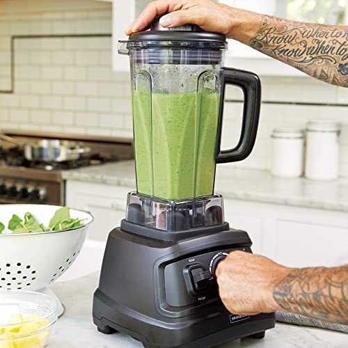 Professional Blender for Kitchen - 9-Speed Blender for Shakes and Smoothies, Nut Butters, Soups, Dips, Hummus, Milks - Versatile Kitchen Appliance with 2 HP Motor - 64oz BPA-Free Tritan Blender Carafe
