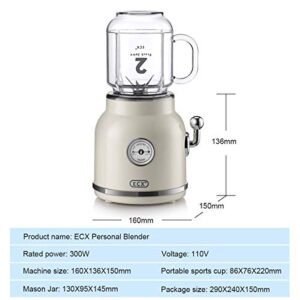 Homeleader Smoothie Blender Maker, Personal Blender for Shakes and Smoothies with 20.3 oz Tritan BPA-Free Travel Cup and Lid, Cream