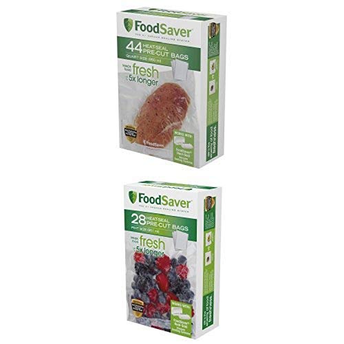 FoodSaver 44 Quart-sized Bags and 28 Pint-sized Bags Bundle