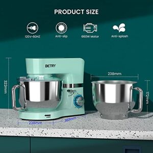 Stand Mixer 660w 6-Speed Food Mixer 7.5 QT Kitchen Electric Mixer Tilt-Head Dough Mixer with Dishwasher-Safe Dough Hooks,Beaters,Whisk & Stainless Steel Bowl