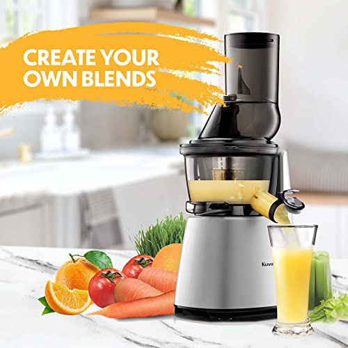 Kuvings Whole Slow Juicer Elite C7000S - Higher Nutrients and Vitamins, BPA-Free Components, Easy to Clean, Ultra Efficient 240W, 60RPMs-Silver