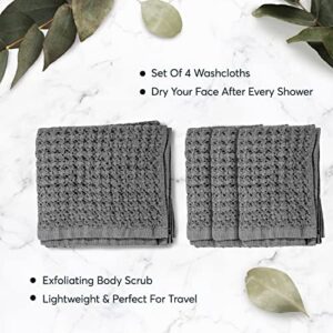 SUTERA - Silverthread Waffle Towel California - Grown Pima Cotton, Quick Drying, Ultra Soft, Lightweight and Absorbent - Waffle Weave Design