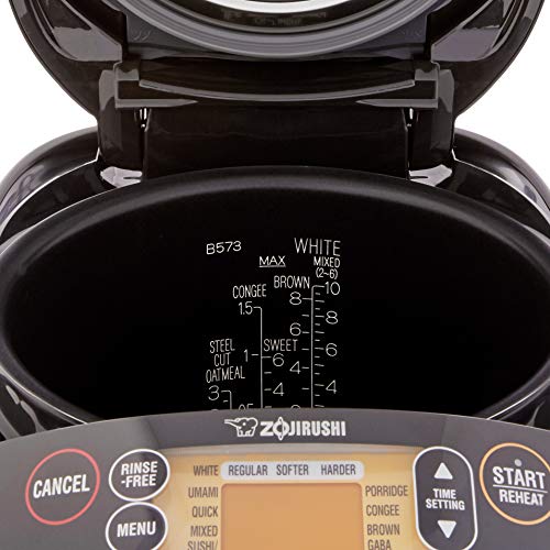 Zojirushi Pressure Induction Heating Rice Cooker & Warmer, 10 Cup, Stainless Black, Made in Japan