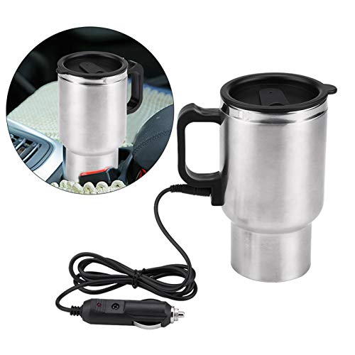 12V Car Kettle, Portable 450ml Car Kettle Boiler Stainless Steel Electric Kettle Heating Travel Cup Coffee Mug, Electric Teapot Quick Boiling