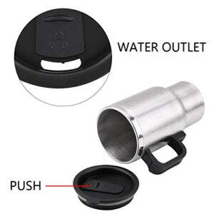 12V Car Kettle, Portable 450ml Car Kettle Boiler Stainless Steel Electric Kettle Heating Travel Cup Coffee Mug, Electric Teapot Quick Boiling