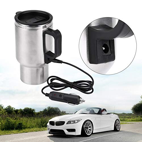 12V Car Kettle, Portable 450ml Car Kettle Boiler Stainless Steel Electric Kettle Heating Travel Cup Coffee Mug, Electric Teapot Quick Boiling