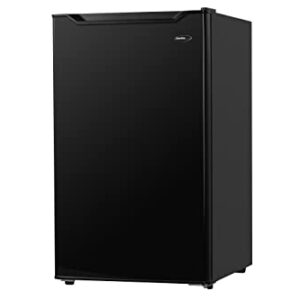 Danby DCR033B1BM 3.3 Cu.Ft. Compact Refrigerator, Mini Fridge with Top Chiller for Bar, Living Room, Den, Basement, Kitchen, or Dorm, Black