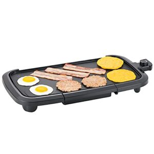 aoran pancake indoor grill electric 22 inch extra large electric griddle ,family sized griddle electric non-stick for pancakes,burgers, quesadillas,breakfast, lunch ,cast aluminum griddle jp-001d 1600w