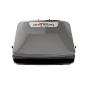 george foreman rapid series 4-serving indoor grill and panini press – silver