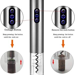 Wine Opener Electric,Wine Bottle Opener, Rechargeable Corkscrew with USB Charging Line,Pourer, Foil Cutter, Vacuum Pumping Stopper Battery Powered Cordless Wine Opener Kit