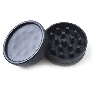 2PCS Spice Grinder 2.2Inch Portable Lightweight Biodegradable Materials Small Grinder for Coffee, Beans, Spices, Nuts, Grains (Black & White)