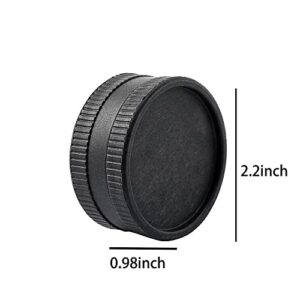 2PCS Spice Grinder 2.2Inch Portable Lightweight Biodegradable Materials Small Grinder for Coffee, Beans, Spices, Nuts, Grains (Black & White)