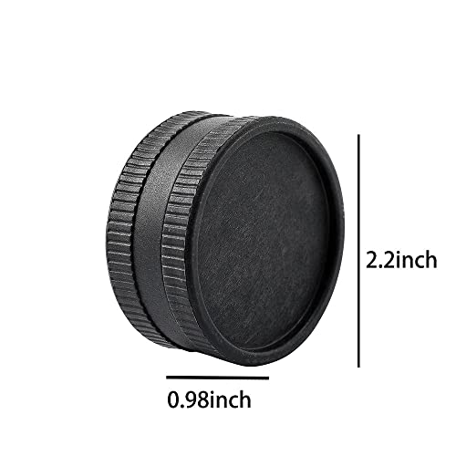 2PCS Spice Grinder 2.2Inch Portable Lightweight Biodegradable Materials Small Grinder for Coffee, Beans, Spices, Nuts, Grains (Black & White)
