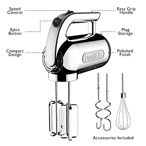 Dualit 4-Speed Professional Hand Mixer, Chrome