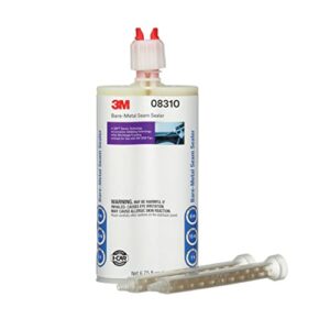 3m bare – metal seam sealer, 08310, beige color, two-part, non-sagging, self-mixing epoxy, 200 ml/6.75 fl oz cartridge