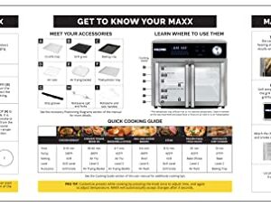 Kalorik MAXX Air Fryer Oven Grill, 26 Quart, Smokeless Indoor Grill and Air Fryer Oven Combo, Up to 500°F, 1700W, Digital Display, 22 Presets, 11 Accessories and Bonus Cookbook