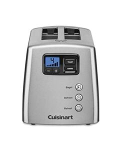 cuisinart cpt-420 touch to toast leverless 2-slice toaster, brushed stainless steel