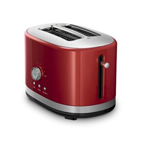 kitchenaid kmt2116er 2 slice slot toaster with high lift lever, empire red