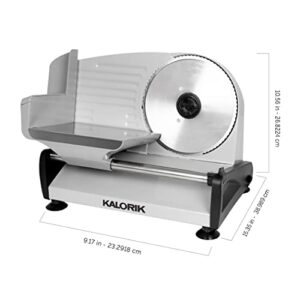 Kalorik 200W Professional Food Slicer with Safety Switch, Easy to Clean, Stainless Steel