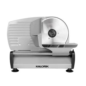 Kalorik 200W Professional Food Slicer with Safety Switch, Easy to Clean, Stainless Steel